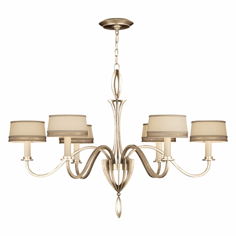 786740ST Fine Art Lamps Staccato Silver 31 inch 6 Light Chandelier