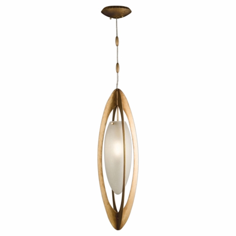 787240-2ST Fine Art Lamps Allegretto 10"W Round Pendant with Gold Finish