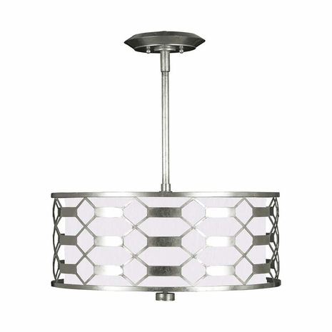 787540-SF41 Fine Art Lamps Allegretto 24"W Round Pendant with Silver Finish