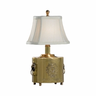789 Wildwood Solid Brass Antique Patina Tea Box Lamp
