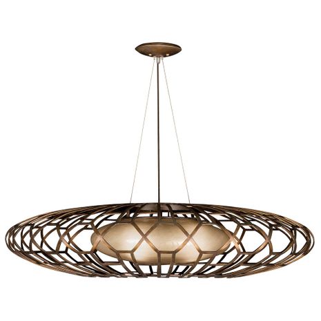 789040ST Fine Art Lamps Allegretto 40"W Round Pendant with Bronze Finish