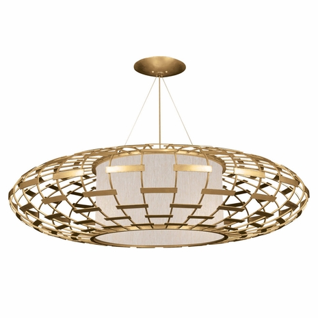 789240-SF33 Fine Art Lamps 3 Light Allegretto 54" Round Pendant with Gold Leaf Finish
