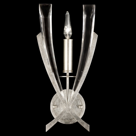 789750ST Fine Art Lamps 1 Light Vol de Cristal 17" Sconce with Silver Finish