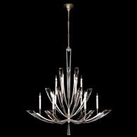 789840 Fine Art Lighting Vol de Cristal 54"W Round Chandelier with Silver Finish