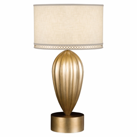793110-2 Fine Art Lighting Allegretto 33"H Table Lamp with Gold w/White Linen Shade Finish