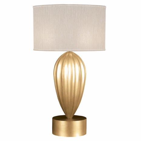 793110-33 Fine Art Lighting Allegretto 33"H Table Lamp with Gold Leaf w/Champagne Fabric Shade Finish