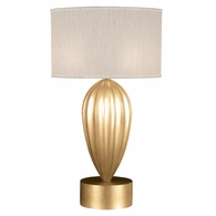 793110-33 Fine Art Lighting Allegretto 33"H Table Lamp with Gold Leaf w/Champagne Fabric Shade Finish