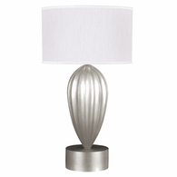 793110-41 Fine Art Lighting Allegretto 33"H Table Lamp with Silver Leaf w/White Fabric Shade Finish