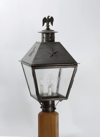 7933 Northeast Lantern Independence (3) Light Candelabra Post Fixture With Multiple Glass & Finish Options