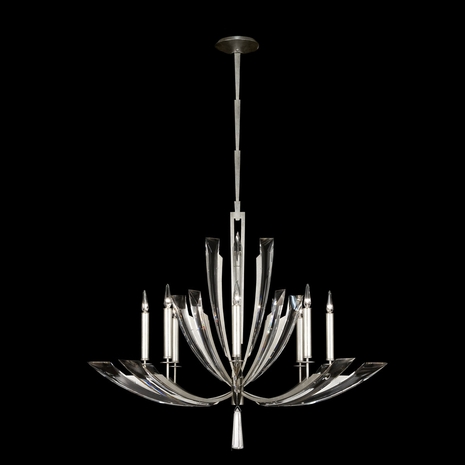 797340ST Fine Art Lamps Vol de Cristal 40 inch 8 Light Chandelier