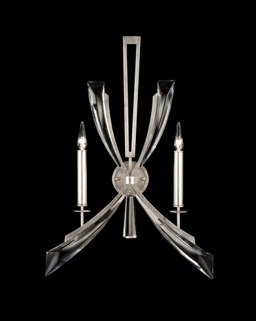 798350 Fine Art Lamps Vol de Cristal 2 Light 31 inch Sconce