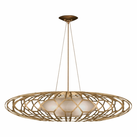 798540-2ST Fine Art Lamps Allegretto 40"W Round Pendant with Gold Finish