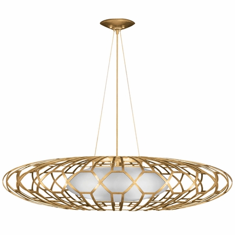 798540-SF3 Fine Art Lamps Allegretto 40"W Round Pendant with Gold Finish