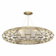 798640-2ST Fine Art Lamps 3 Light Allegretto 54" Round Pendant with Gold Finish