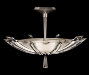 799040 Fine Art Lighting Vol de Cristal 28"W Round Pendant with Silver Finish