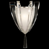 799650ST Fine Art Lamps 1 Light Vol de Cristal 23" Sconce with Silver Finish