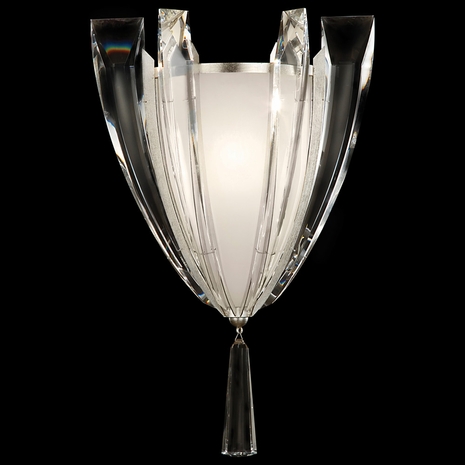 799650ST Fine Art Lamps 1 Light Vol de Cristal 23" Sconce with Silver Finish