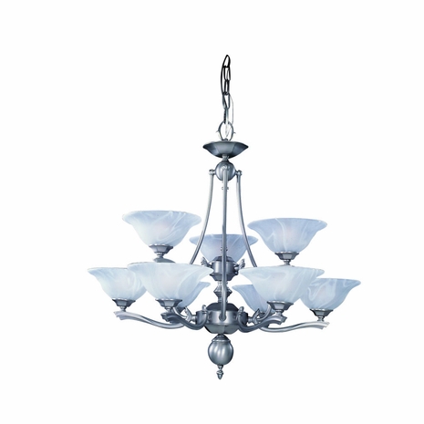 7999 Framburg Lighting Fin de Siecle Nine-Light Chandelier