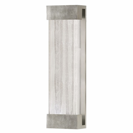 811050-33 Fine Art Lighting Crystal Bakehouse 24" Sconce with Silver Leaf w/Spires Glass Block Finish