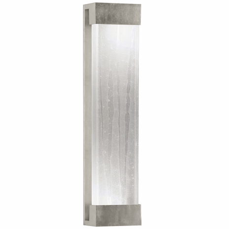811150-33 Fine Art Lighting Crystal Bakehouse 30" Sconce with Silver Leaf w/Spires Glass Block Finish