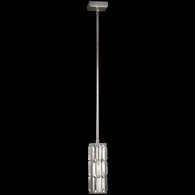 811540 Fine Art Lighting Crystal Enchantment 5"W Square Drop Light with Silver Finish