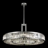 812040 Fine Art Lighting Crystal Enchantment 37"W Round Pendant with Silver Finish