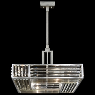 813040 Fine Art Lighting Crystal Enchantment 25"W Square Pendant with Silver Finish