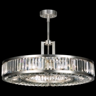 815840 Fine Art Lighting Crystal Enchantment 29"W Round Pendant with Silver Finish