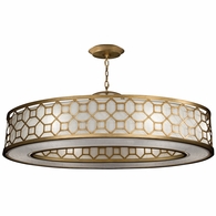 816640-2GU Fine Art Lamps 6 Light Allegretto 45" Oblong Pendant with Gold Finish