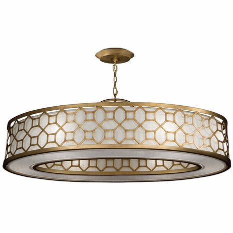 816640-2GU Fine Art Lamps 6 Light Allegretto 45" Oblong Pendant with Gold Finish