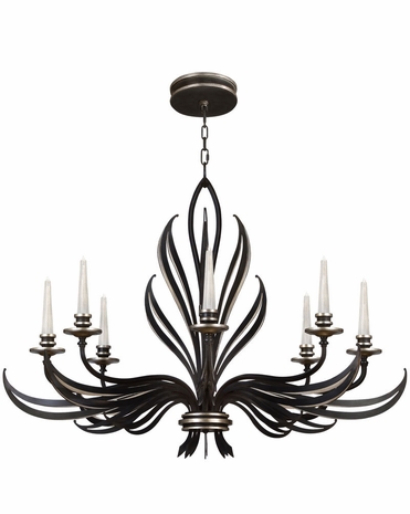 817240-2ST Fine Art Lamps Villandry Black 34 inch 8 Light Chandelier