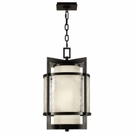 817482ST Fine Art Lamps Singapore Moderne Outdoor 14"W Outdoor Lantern with Bronze Finish