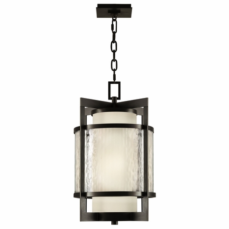 817482ST Fine Art Lamps Singapore Moderne Outdoor 14"W Outdoor Lantern with Bronze Finish