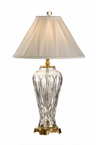 8177 Wildwood Lamps Crystal Cross Lamp with Hand Cut Lead Crystal