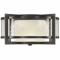 817982 Fine Art Lighting Singapore Moderne Outdoor 20"W Outdoor Flush Mount with Bronze Finish