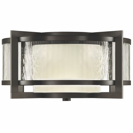 817982 Fine Art Lighting Singapore Moderne Outdoor 20"W Outdoor Flush Mount with Bronze Finish