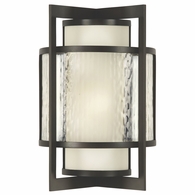 818081 Fine Art Lighting Singapore Moderne Outdoor 15"H Outdoor Wall Sconce with Bronze Finish