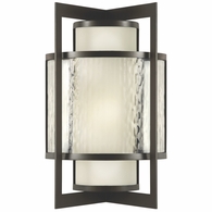 818181ST Fine Art Lamps Singapore Moderne Outdoor 19"H Outdoor Wall Sconce with Bronze Finish
