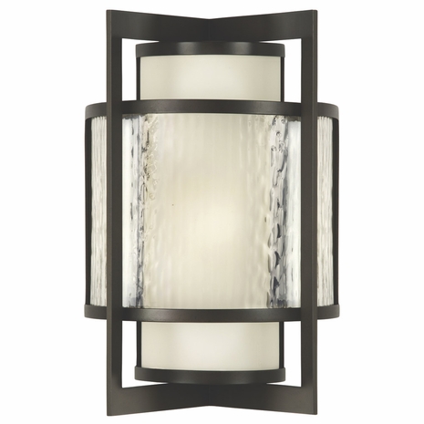 818281 Fine Art Lighting Singapore Moderne Outdoor 24"H Outdoor Wall Sconce with Bronze Finish