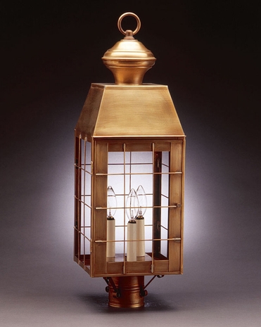 8353 Northeast Lantern Woodcliffe (3) Light Candelabra Post Fixture With Multiple Glass & Finish Options