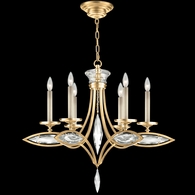 843540-22ST Fine Art Lighting Marquise 29.25"W Round Chandelier with Gold Finish