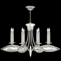 843940-12ST Fine Art Lamps 8 Light Marquise 42" Round Chandelier with Silver Finish
