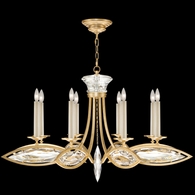 843940-22ST Fine Art Lamps 8 Light Marquise 42" Round Chandelier with Gold Finish