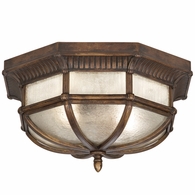 845282 Fine Art Lighting Holland Park 16"W Outdoor Flush Mount with Bronze Finish