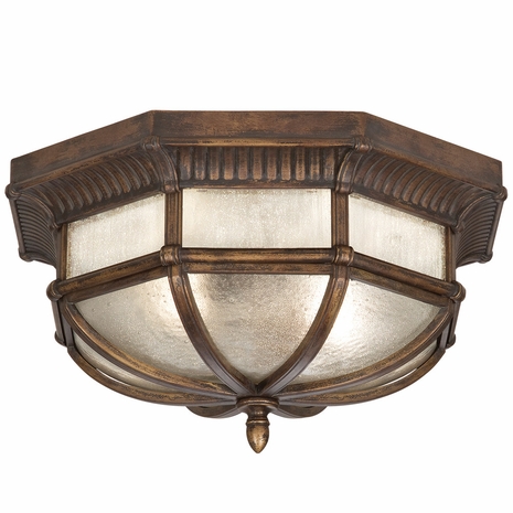 845282 Fine Art Lighting Holland Park 16"W Outdoor Flush Mount with Bronze Finish
