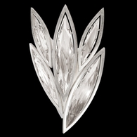 849050-12ST Fine Art Lamps 4 Light Marquise 22" Right Side Sconce with Silver Finish