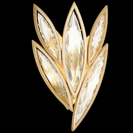 849050-22ST Fine Art Lamps 4 Light Marquise 22" Right Side Sconce with Gold Finish
