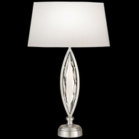 850210-12ST Fine Art Lighting Marquise 29"H Table Lamp with Silver/White Shade Finish
