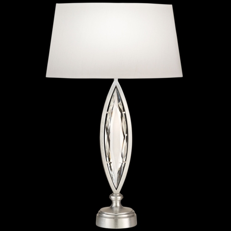 850210-12ST Fine Art Lighting Marquise 29"H Table Lamp with Silver/White Shade Finish