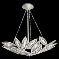 850440-12ST Fine Art Lamps 8 Light Marquise 32" Round Pendant with Silver Finish